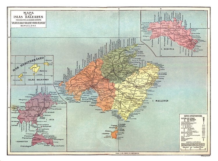 Picture of BALEARIC ISLANDS SPAIN - POMPIDO 1913