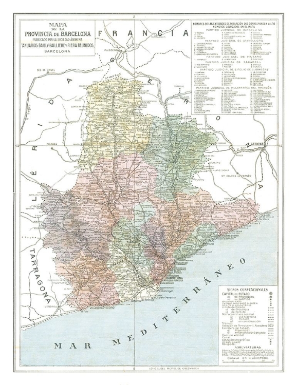 Picture of BARCELONA PROVINCE SPAIN - POMPIDO 1913