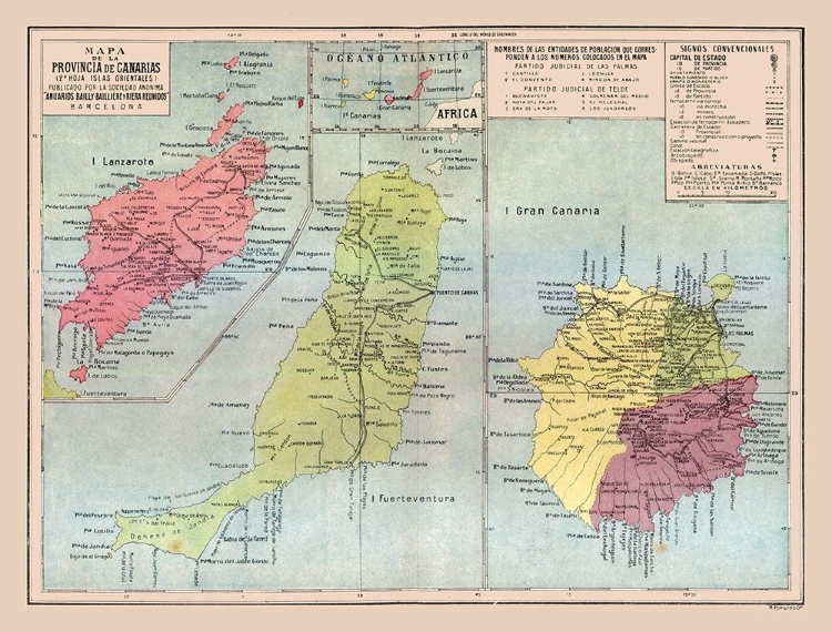 Picture of EAST CANARY ISLANDS SPAIN - POMPIDO 1913