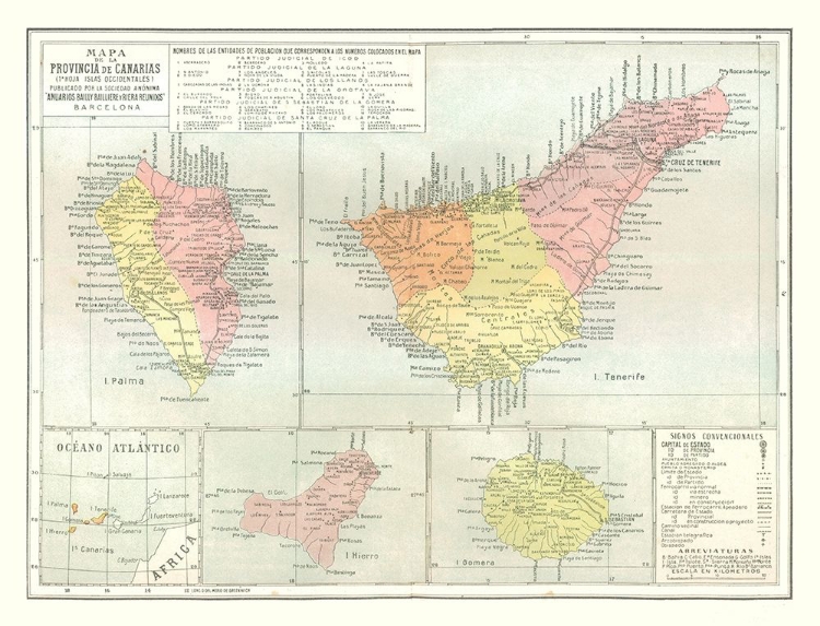 Picture of WEST CANARY ISLANDS SPAIN - POMPIDO 1913