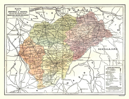 Picture of SEGOVIA PROVINCE SPAIN - POMPIDO 1913
