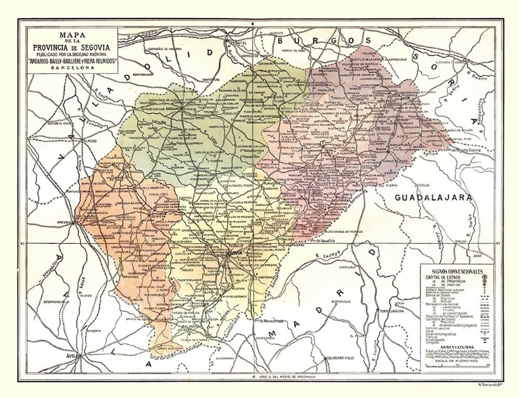 Picture of SEGOVIA PROVINCE SPAIN - POMPIDO 1913