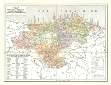 Picture of SANTANDER PROVINCE SPAIN - POMPIDO 1913