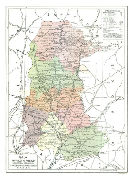 Picture of PALENCIA PROVINCE SPAIN - POMPIDO 1913