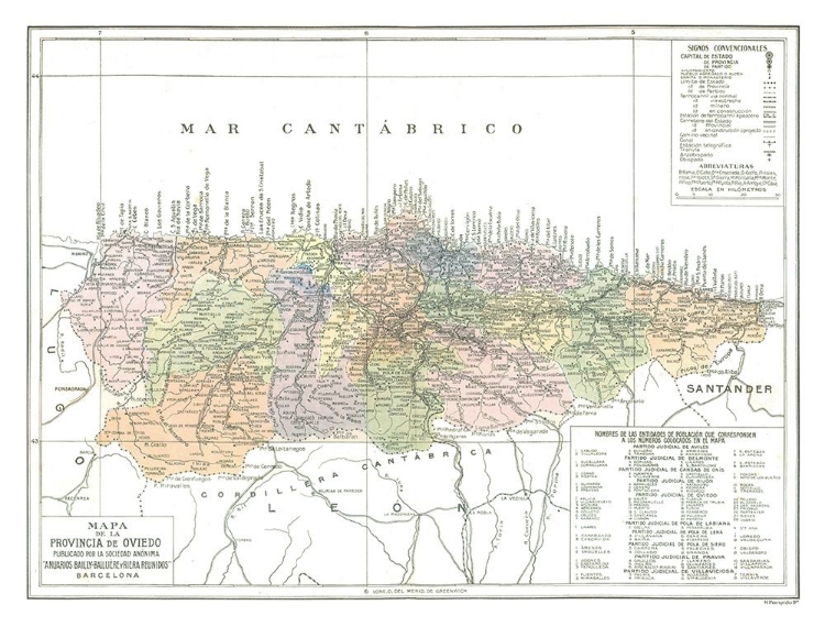 Picture of OVIEDO PROVINCE SPAIN - POMPIDO 1913