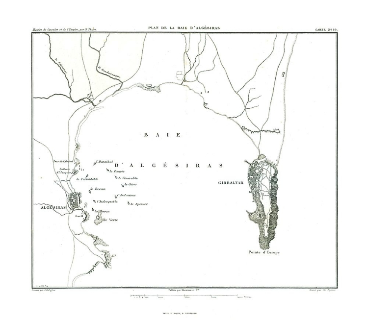 Picture of EUROPE BAY OF GIBRALTAR SPAIN - THIERS 1866