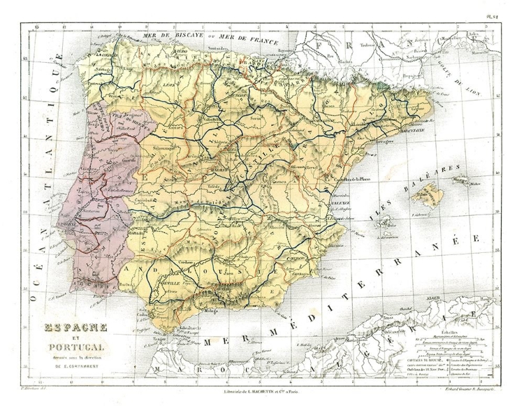 Picture of SPAIN PORTUGAL - CORTAMBERT 1880