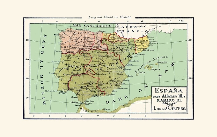 Picture of SPAIN 866 AD TO 967 AD - ARTERO 1879