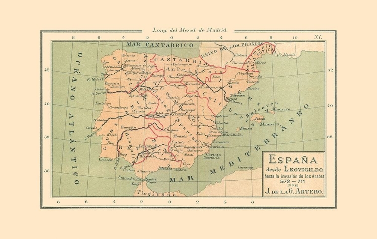 Picture of SPAIN 572 AD TO 711 AD - ARTERO 1879