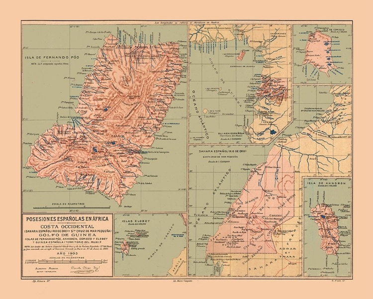 Picture of SPANISH POSSESSIONS AFRICA - MARTINE 1904