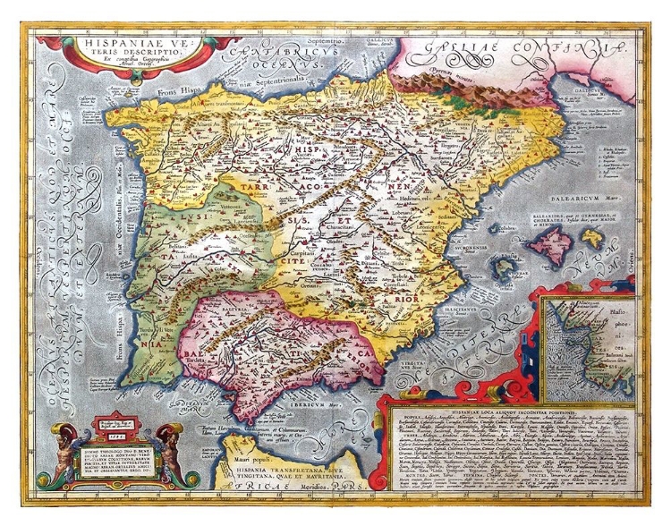 Picture of ANCIENT SPAIN - ORTELIUS 1586