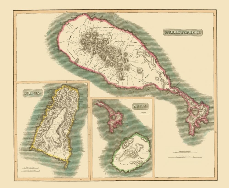 Picture of ST CHRISTOPHERS ST LUCIA NEVIS - THOMSON 1815