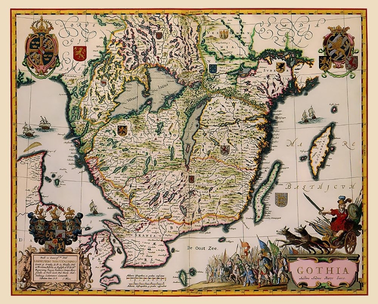 Picture of SOUTHERN SWEDEN - BLAEU 1662