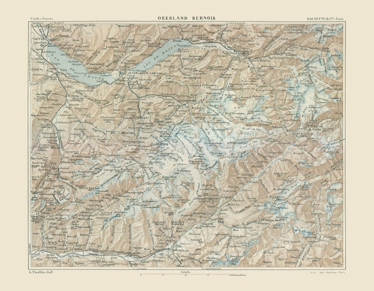 Picture of BERNESE HIGHLANDS SWITZERLAND - SWISS GUIDE 1917