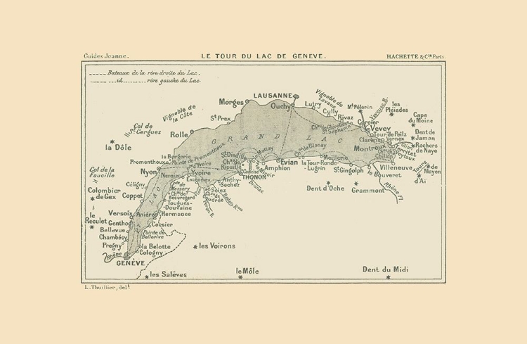 Picture of GENEVA LAKE TOUR SWITZERLAND - SWISS GUIDE 1917