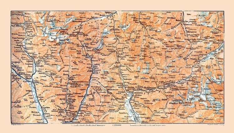 Picture of SOUTHEAST SWITZERLAND - BAEDEKER 1921