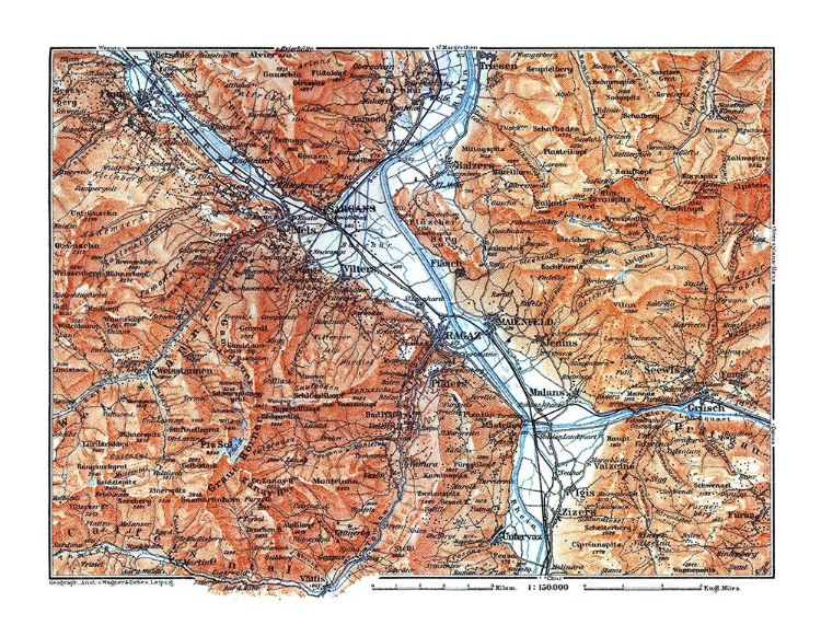 Picture of EASTERN SWITZERLAND - BAEDEKER 1921