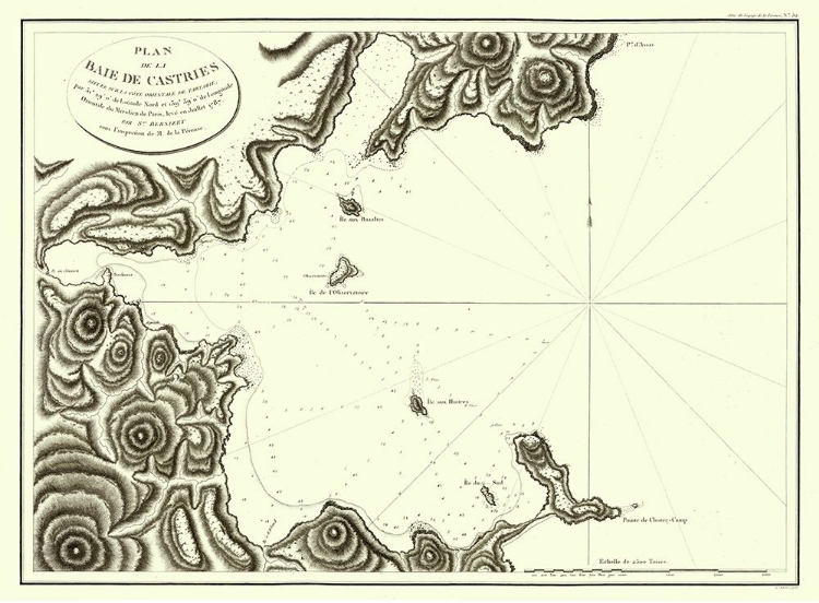 Picture of PLAN BAIE DE CASTRIES RUSSIA ASIA - BERNIZET 1787