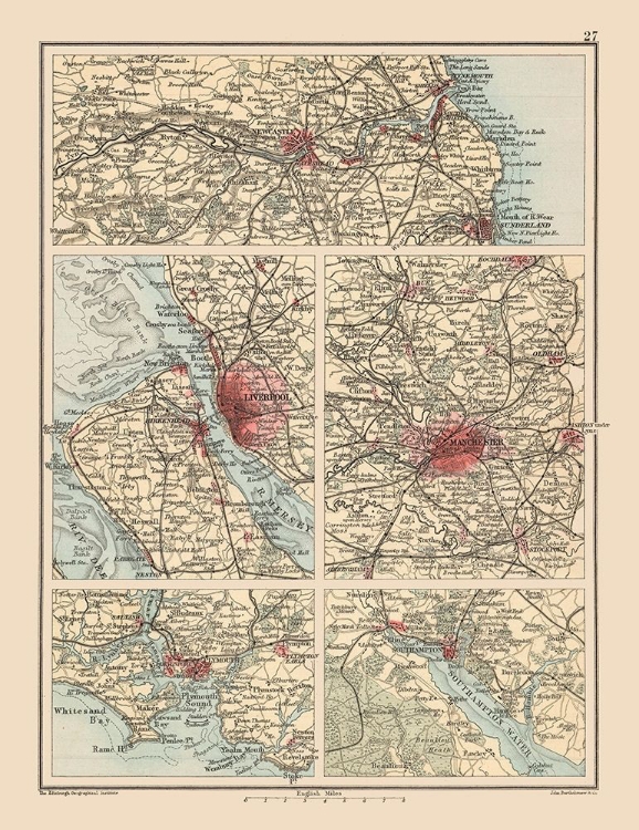 Picture of MAJOR CITIES UNITED KINGDOM - BARTHOLOMEW 1892