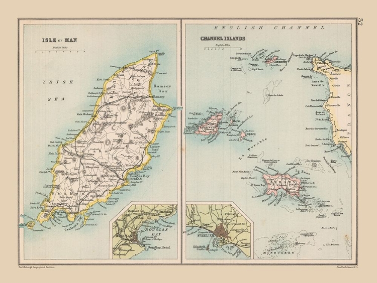 Picture of ISLE OF MAN CHANNEL ISLANDS - BARTHOLOMEW 1892