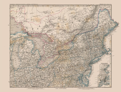 Picture of NORTH EASTERN US, CANADA - STIELERS 1885