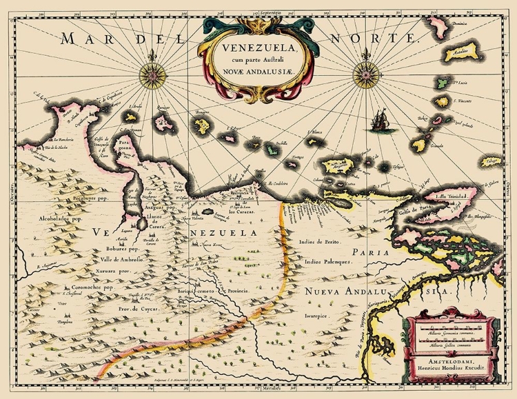 Picture of SOUTH AMERICA VENEZUELA - BLAEU 1680