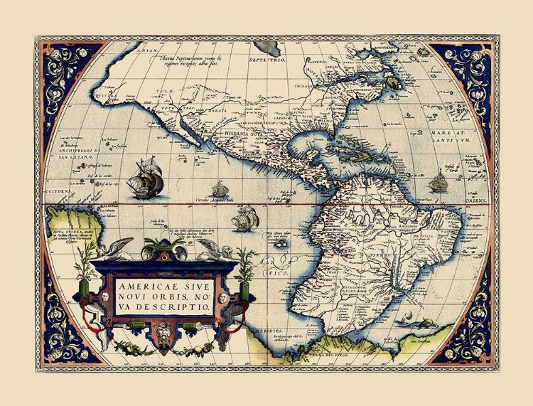 Picture of WESTERN HEMISPHERE - ORTELIUS 1572