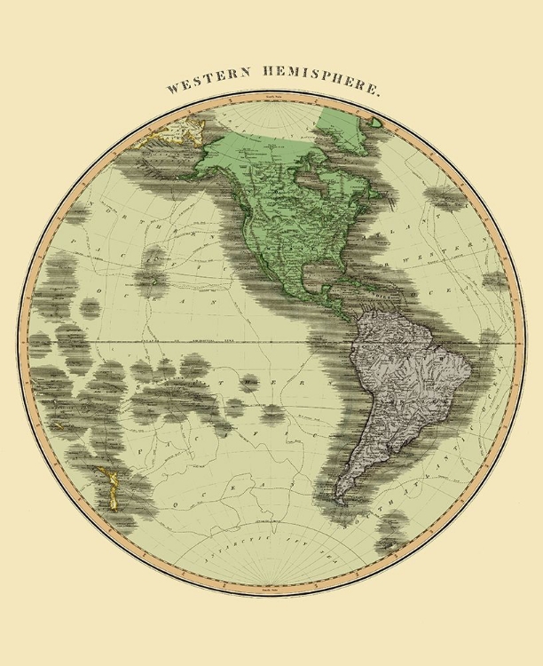 Picture of WESTERN HEMISPHERE - THOMSON 1814