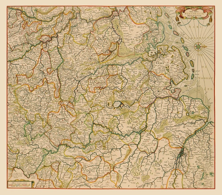 Picture of WESTPHALIA REGION GERMANY - DE WIT 1688