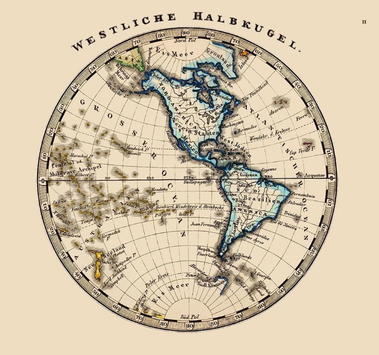 Picture of WESTERN HEMISPHERE - STIELER 1852