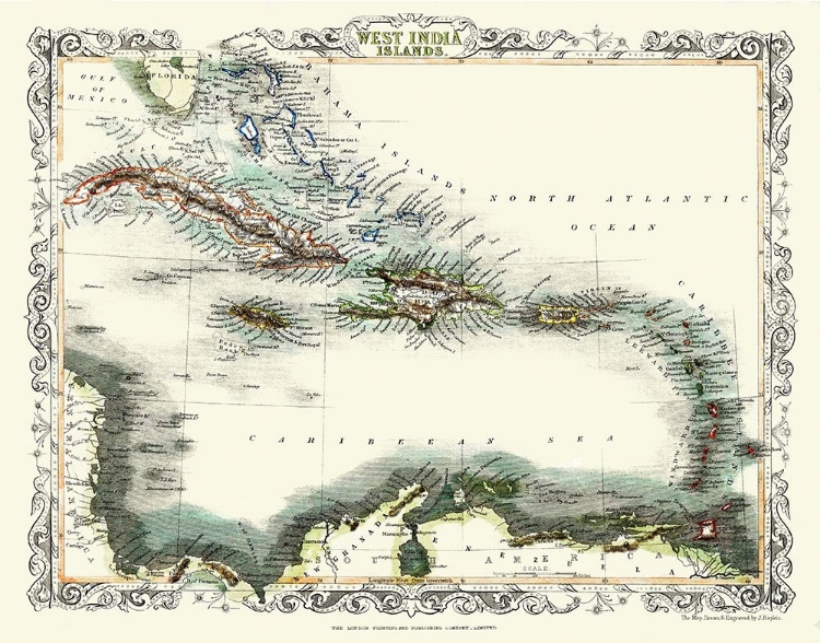 Picture of WEST INDIES ISLANDS - LONDON PRINT 1860