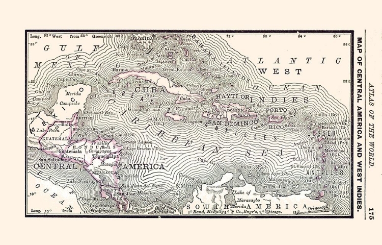 Picture of WEST INDIES CENTRAL AMERICA - ALDEN 1886