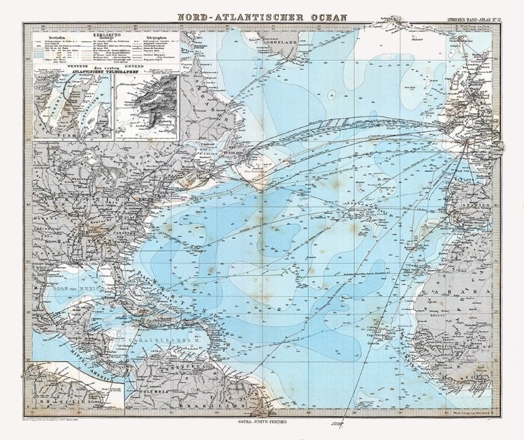 Picture of ATLANTIC OCEAN - STIELER 1885