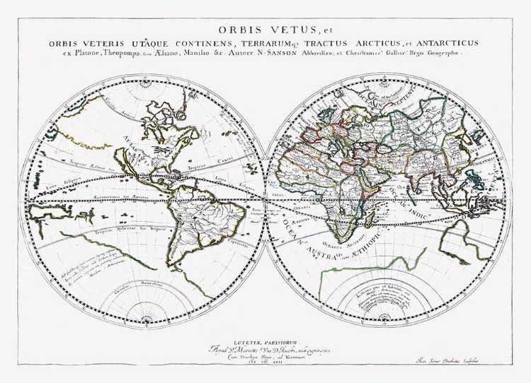 Picture of OLD WORLD NEW WORLD - SANSON 1641