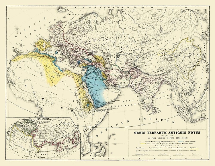 Picture of WORLD AS KNOWN TO ANCIENTS - KIEPERT 1903