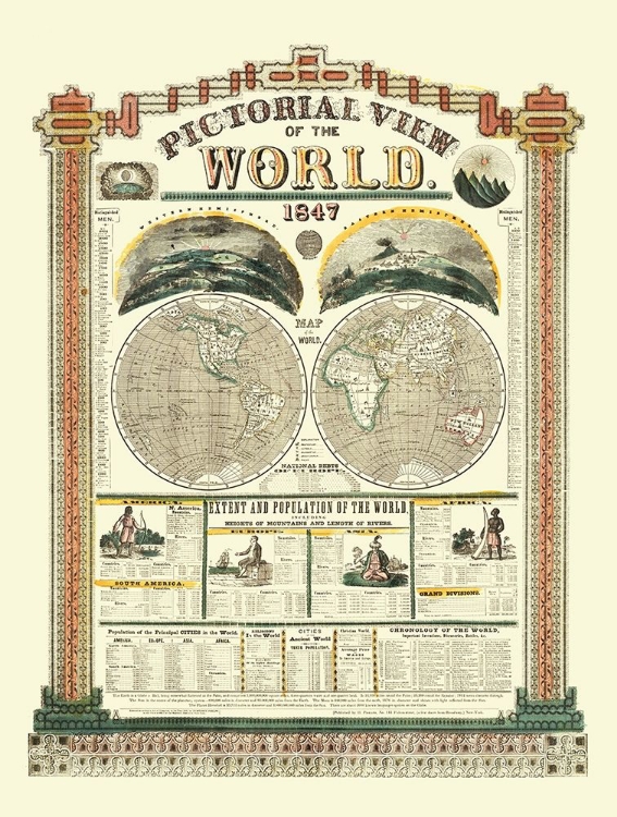 Picture of WORLD PICTORIAL VIEW - PHELPS 1847