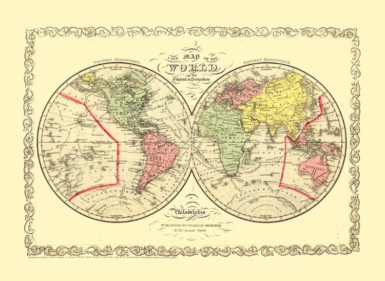 Picture of GLOBULAR PROJECTION - DESILVER 1856