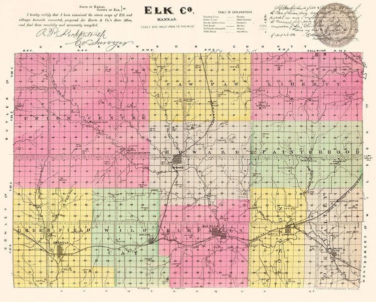 Picture of ELK KANSAS - EVERTS 1887