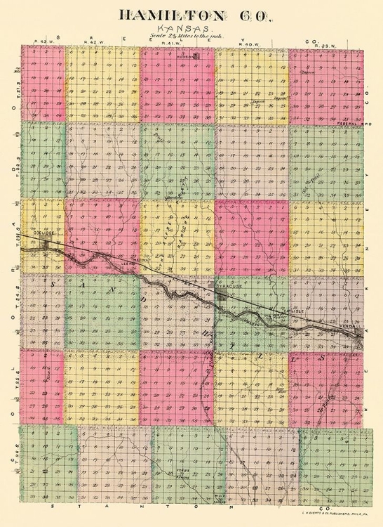 Picture of HAMILTON KANSAS - EVERTS 1887