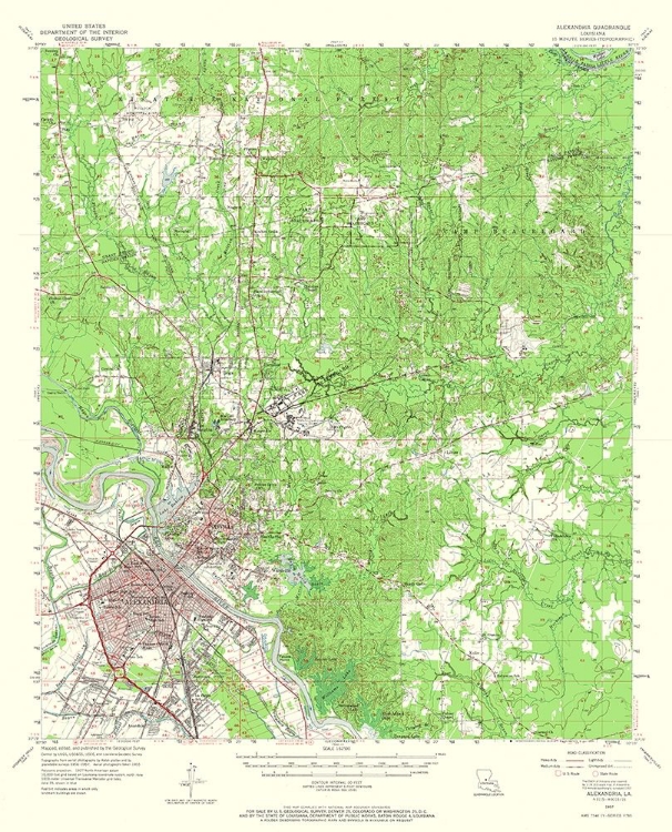 Picture of ALEXANDRIA LOUISIANA QUAD - USGS 1957