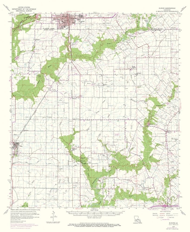 Picture of EUNICE LOUISIANA QUAD - USGS 1959