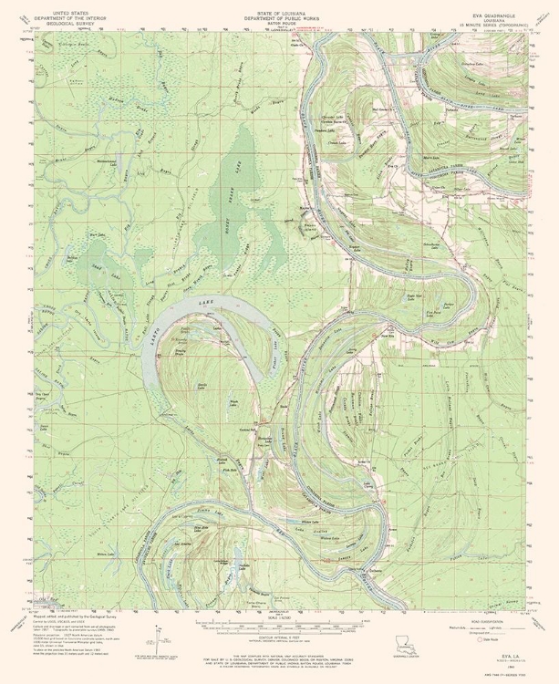 Picture of EVA LOUISIANA QUAD - USGS 1960