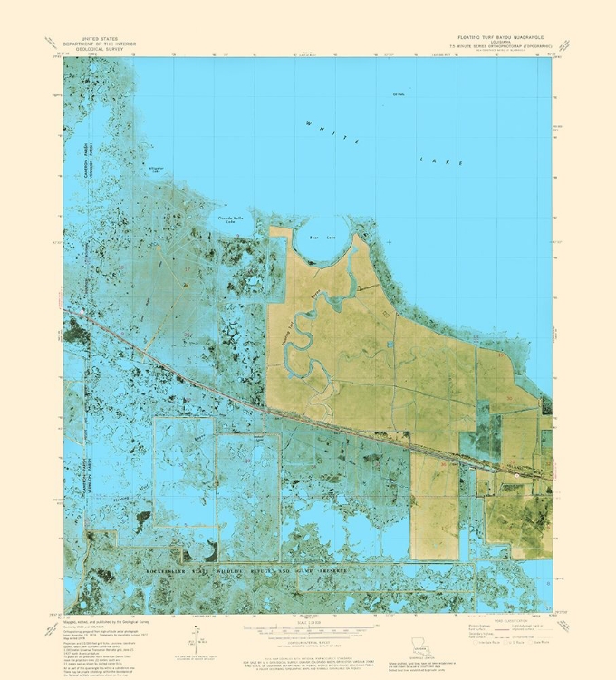 Picture of FLOATING TURF BAYOU LOUISIANA QUAD - USGS 1979