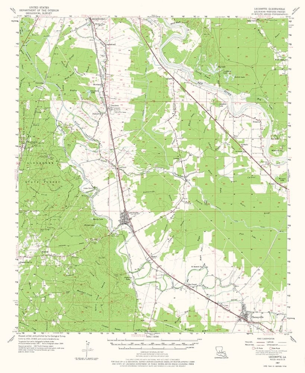 Picture of LECOMPTE LOUISIANA QUAD - USGS 1957