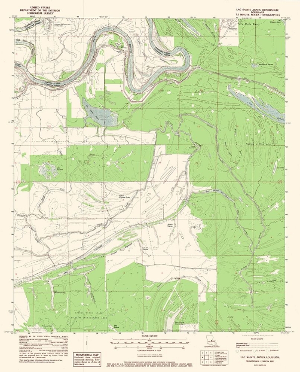 Picture of LAC SAINTE AGNES LOUISIANA QUAD - USGS 1982