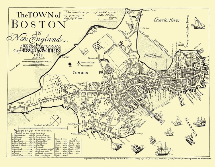 Picture of BOSTON MASSACHUSETTS - DERVING 1722