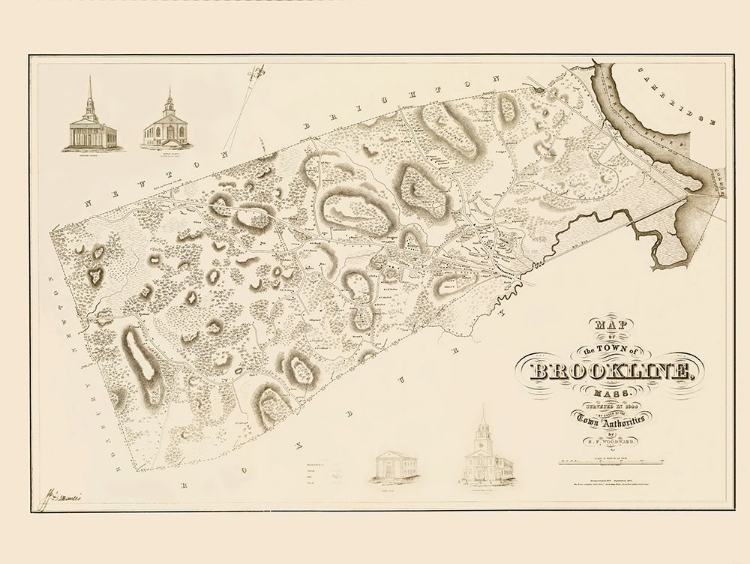 Picture of BROOKLINE MASSACHUSETTS LANDOWNER - MORSE 1844