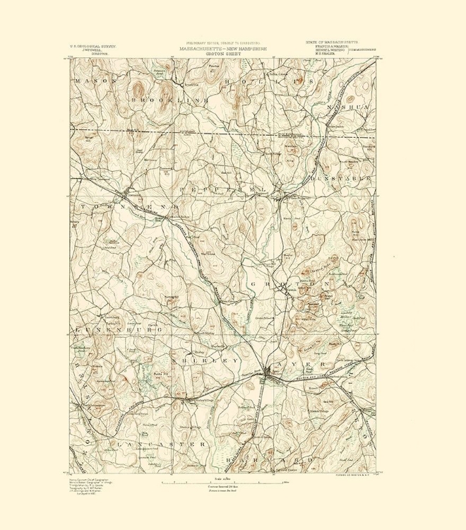 Picture of GROTON MASSACHUSETTS SHEET - USGS 1890