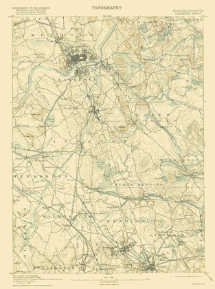 Picture of LAWRENCE MASSACHUSETTS SHEET - USGS 1893