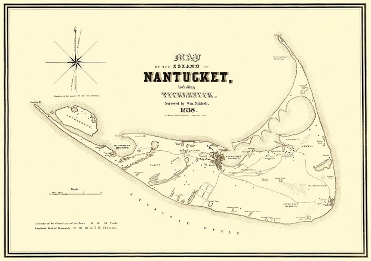 Picture of NANTUCKET ISLAND MASSACHUSETTS - BOUVE 1838